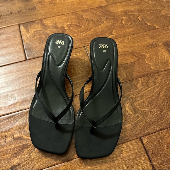 Zara Shoes - Zara Thong Heels 7.5
